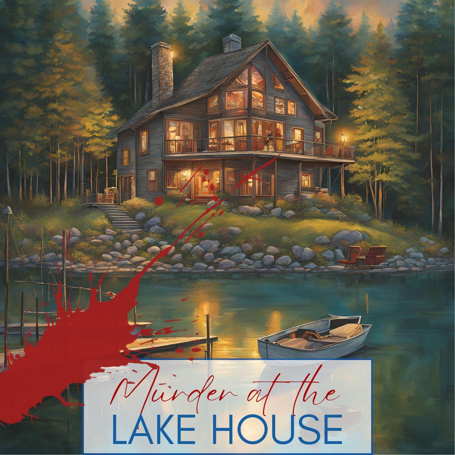 Murder at the Lake House: Murder Mystery Dinner or Party Game |  Instant Download, 10-20 Characters, CLEAN, 2-3 hours of play.